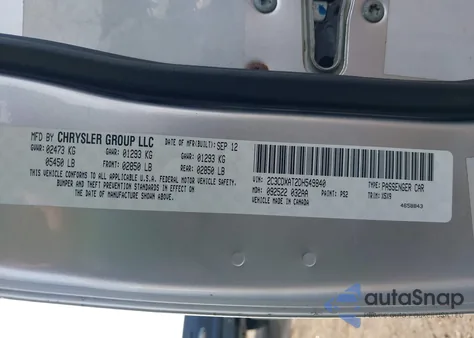 2013 Dodge Charger Police from USA, damaged, VIN 2C3CDXAT2DH549840